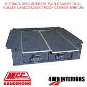 OUTBACK 4WD INTERIOR TWIN DRAWER DUAL ROLLER LANDCRUISER TROOP CARRIER 6/85-ON